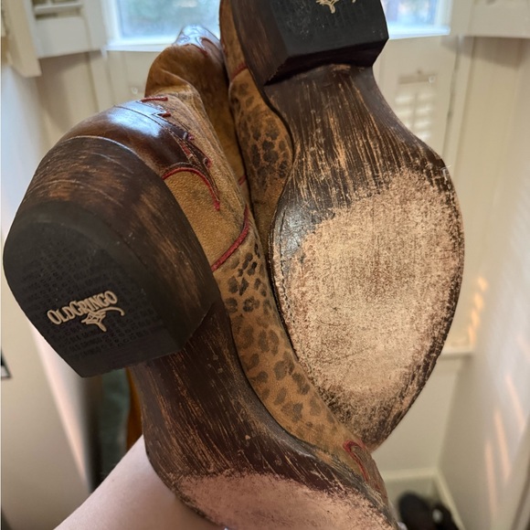 Old Gringo Leopardito Cowboy Boots Sz 10.5 - Picture 8 of 9